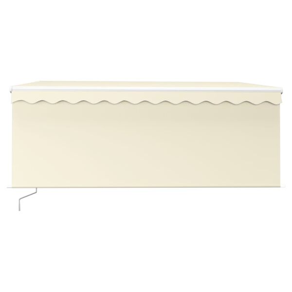vidaXL Ručne zaťahovacia markíza s tienidlom 3x2,5 m krémová