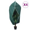 vidaXL Fl&iacute;sov&eacute; kryty na rastliny so zipsom 4 ks 70 g/m&sup2; 3,14x2,5 m