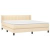 vidaXL Posteľn&yacute; r&aacute;m boxspring s matracom kr&eacute;mov&yacute; 180x200 cm l&aacute;tka