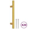 vidaXL Rukov&auml;te na skrinku 20 ks zlat&eacute; 96 mm nehrdzavej&uacute;ca oceľ