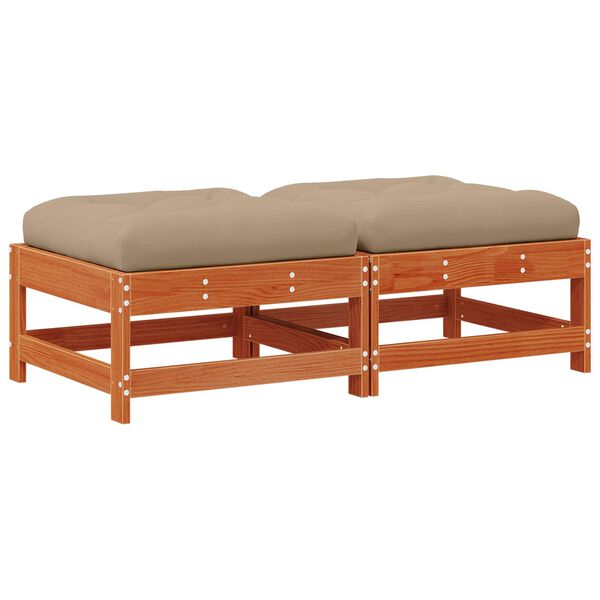 vidaXL Z&aacute;hradn&aacute; podnožka Mas&iacute;vna borovica Voskov&aacute; Hned&aacute;