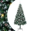 vidaXL Umel&yacute; vianočn&yacute; stromček Zelen&aacute; 210 cm PVC a Oceľ a Plast