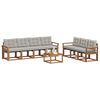 vidaXL Z&aacute;hradn&aacute; s&uacute;prava gaučov s vank&uacute;&scaron;om 8 pcs Pr&iacute;rodn&aacute; a svetlosiv&aacute;