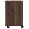 vidaXL Stojan na tlačiareň s kolieskami hnedý dub 41x32x48 cm