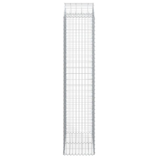 vidaXL Obl&uacute;kov&yacute; gabionov&yacute; k&ocirc;&scaron; 100x50x220/240 cm pozinkovan&eacute; železo