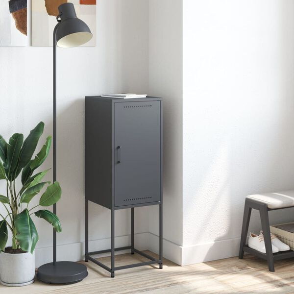 vidaXL Vysoká skrinka antracitová 36x39x107 cm oceľová