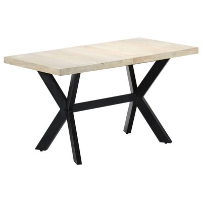 vidaXL Jedálenský stôl 140x70x75 cm bielené mangovníkové drevo