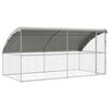vidaXL Ps&iacute; kennel 2 ks Strieborn&aacute; 4 x 2 x 2 m Pozinkovan&aacute; oceľ