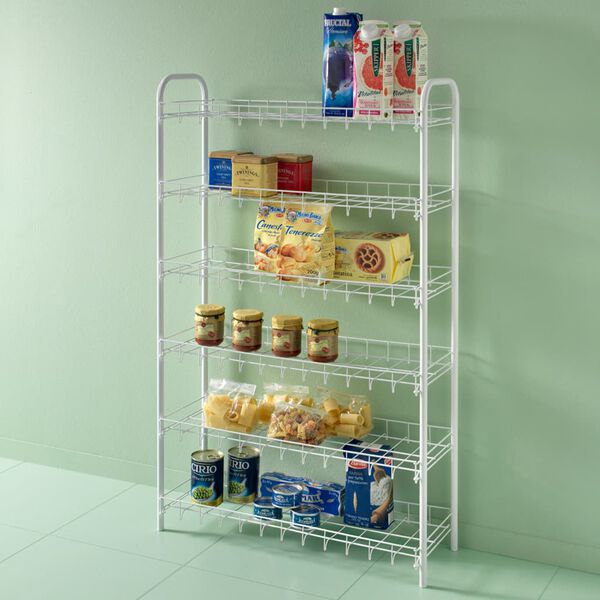 Metaltex Reg&aacute;l na top&aacute;nky s 6 policami Shoe 6 biely