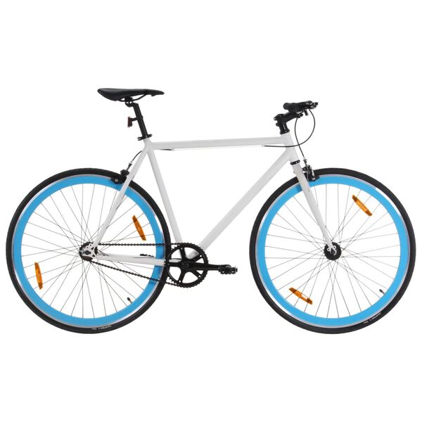 vidaXL Bicykel s pevn&yacute;m prevodom bielo-modr&yacute; 700c 55 cm