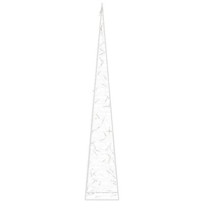 vidaXL Akrylový dekoratívny svetelný LED kužeľ, studený biely 120 cm