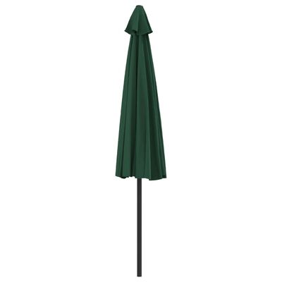 vidaXL Balkónový slnečník, hliníková tyč, zelený 300x155 cm, polkruh