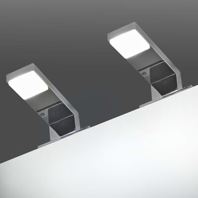 vidaXL Zrkadlové svietidlá 2 ks 2 W studené biele svetlo