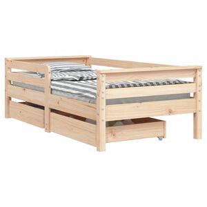 vidaXL R&aacute;m detskej postele so z&aacute;suvkami 70x140 cm mas&iacute;vna borovica