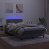 vidaXL Boxspring posteľ s matracom a LED, tmavosiv&aacute; 120x190 cm, zamat