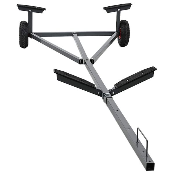 vidaXL Pr&iacute;ves na loď Strieborn&aacute; 302 x 107 x 42 cm Oceľ