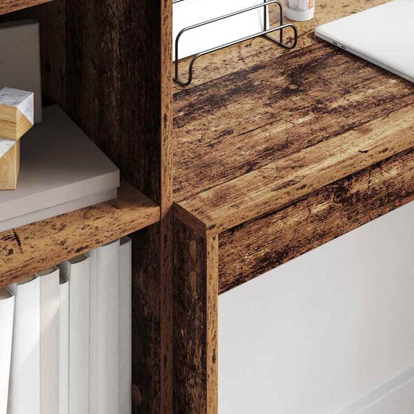 vidaXL Stôl so zásuvkou 2 pcs Staré drevo