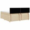vidaXL Boxspring posteľ s matracom kr&eacute;mov&aacute; 200x200 cm l&aacute;tka