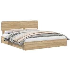 vidaXL &Uacute;ložn&aacute; posteľ Sonoma dub 180 x 200 cm Kompozitn&eacute; drevo