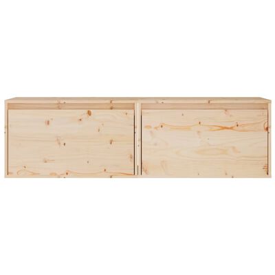 vidaXL Nástenné skrinky 2 ks 60x30x35 cm masívne borovicové drevo