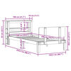 vidaXL Posteľn&yacute; r&aacute;m s čelom 100x200 cm borovicov&yacute; mas&iacute;v
