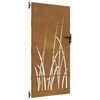 vidaXL Z&aacute;hradn&aacute; br&aacute;na 85x175 cm, oceľ Corten, dizajn s tr&aacute;vou