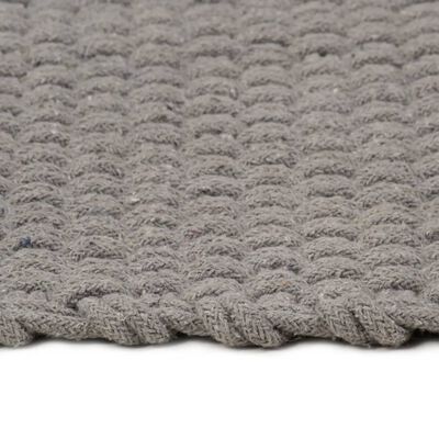 VidaXL Koberec obdĺžnikový sivý 120x180 cm bavlna