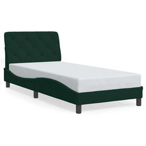 vidaXL R&aacute;m postele bez matraca tmavozelen&yacute; 80x200 cm zamat