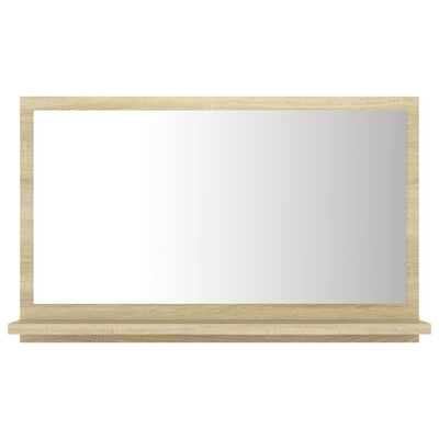 vidaXL Kúpeľňové zrkadlo, dub sonoma 60x10,5x37 cm, kompozitné drevo