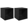 vidaXL Box na vinylov&eacute; albumy 2 ks Čierny dub 37 x 36,5 x 38 cm