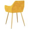 vidaXL Jed&aacute;lensk&eacute; stoličky 2 ks žlt&eacute; zamatov&eacute;