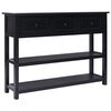vidaXL Komoda, čierna 108x30x76 cm, dreven&yacute; mas&iacute;v paulovnia
