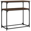 vidaXL Konzolov&yacute; stol&iacute;k hned&yacute; dub 75x35,5x75 cm kompozitn&eacute; drevo