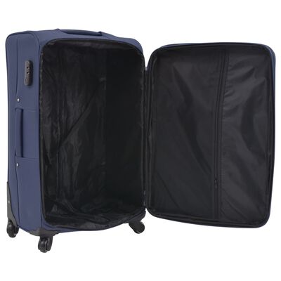 vidaXL Sada 3 cestovných kufrov, námornícka modrá