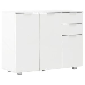 vidaXL Komoda biela 107x35x80,5 cm vysokoleskl&aacute;
