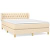 vidaXL Posteľn&yacute; r&aacute;m boxspring s matracom kr&eacute;mov&yacute; 140x200 cm l&aacute;tka