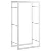 vidaXL Stojan na krbov&eacute; drevo 50x28x94 cm nehrdzavej&uacute;ca oceľ