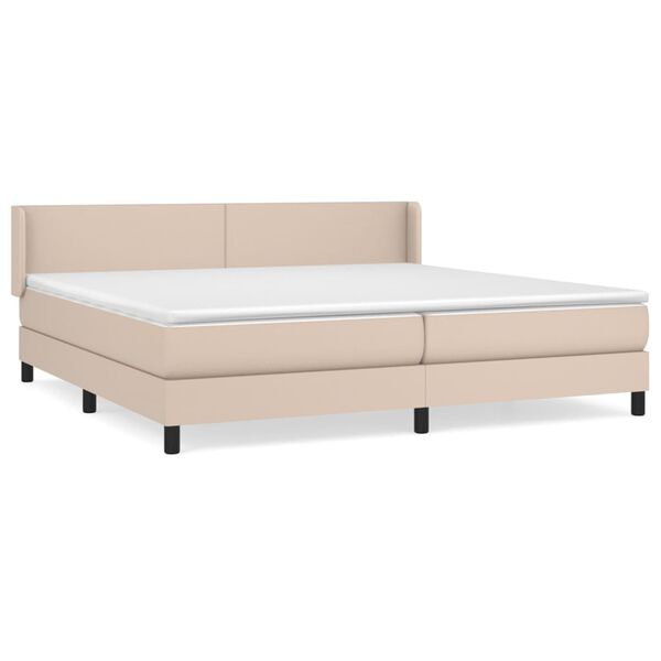 vidaXL Boxspring posteľ s matracom kapuč&iacute;nov&aacute; 200x200 cm umel&aacute; koža