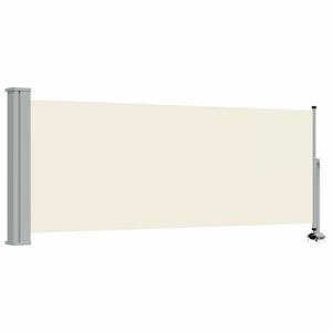 vidaXL Zaťahovacia bočn&aacute; mark&iacute;za na terasu 100x300 cm, kr&eacute;mov&aacute;