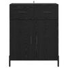 vidaXL Serv&iacute;rovacia skriňa so z&aacute;suvkou Čierny dub 69,5 x 34 x 90 cm