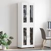 vidaXL Highboard s poličkou Biela 60 x 35 x 182 cm Kompozitn&eacute; drevo