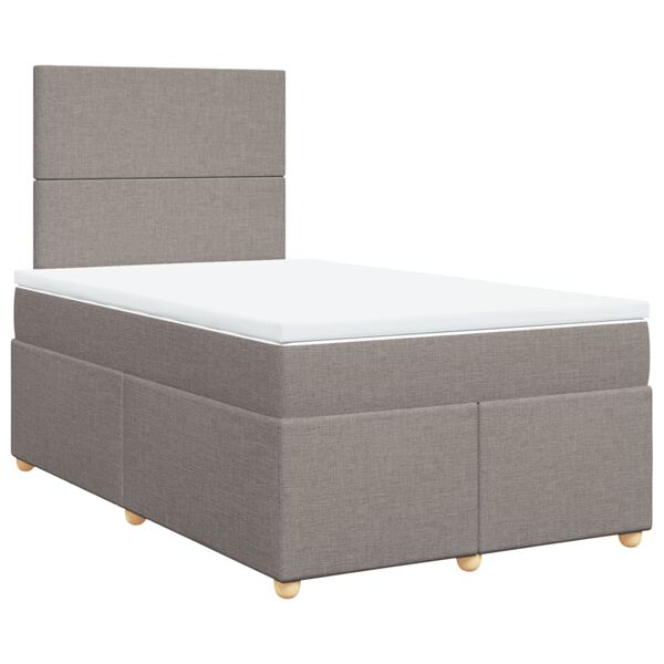vidaXL Boxspring posteľ s matracom sivohned&yacute; 120x200 cm l&aacute;tka
