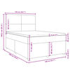 vidaXL Boxspring posteľ s matracom sivohned&yacute; 140x190 cm l&aacute;tka