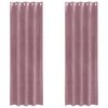 vidaXL Zatemňovacie z&aacute;vesy 2 pcs Tmavo ružov&aacute; 140 x 225 cm Zamat