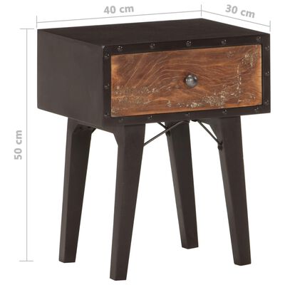 vidaXL Nočný stolík 40x30x50 cm recyklovaný masív