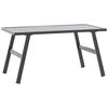 vidaXL Z&aacute;hradn&yacute; konferenčn&yacute; stol&iacute;k čierny 90x45x35 cm pr&aacute;&scaron;kovan&aacute; oceľ
