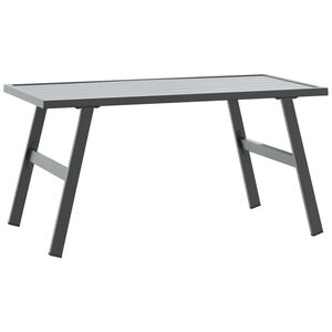 vidaXL Z&aacute;hradn&yacute; konferenčn&yacute; stol&iacute;k čierny 90x45x35 cm pr&aacute;&scaron;kovan&aacute; oceľ