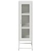 vidaXL Highboard White 36x39x123 cm Oceľ valcovaná za studena