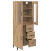 vidaXL Highboard Remeselný dub 69,5 x 34 x 180 cm Kompozitné drevo