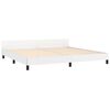 vidaXL Posteľný rám s čelom biely 200x200 cm umelá koža